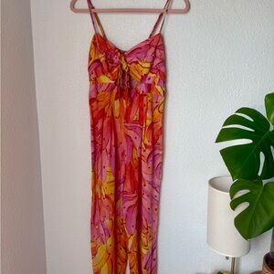 FARM Rio Pink and Orange Jumpsuit